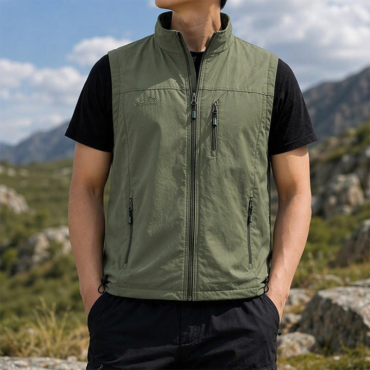 Men's Quick Dry Outdoor Utility Casual Waistcoat Vest - Army Green - 5XL - image 7