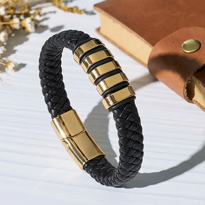Multi Style Alloy Bead Vintage Leather Bracelet - Style#3 - 7.87-8.86 in / 200-225 mm - image 4