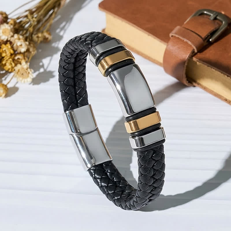 Multi Style Alloy Bead Vintage Leather Bracelet - Style#4 - 7.87-8.86 in / 200-225 mm - image 5