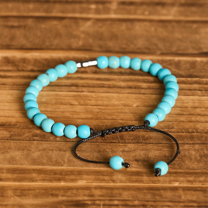 Faith Cross Turquoise Beaded Adjustable Bracelet - image 7