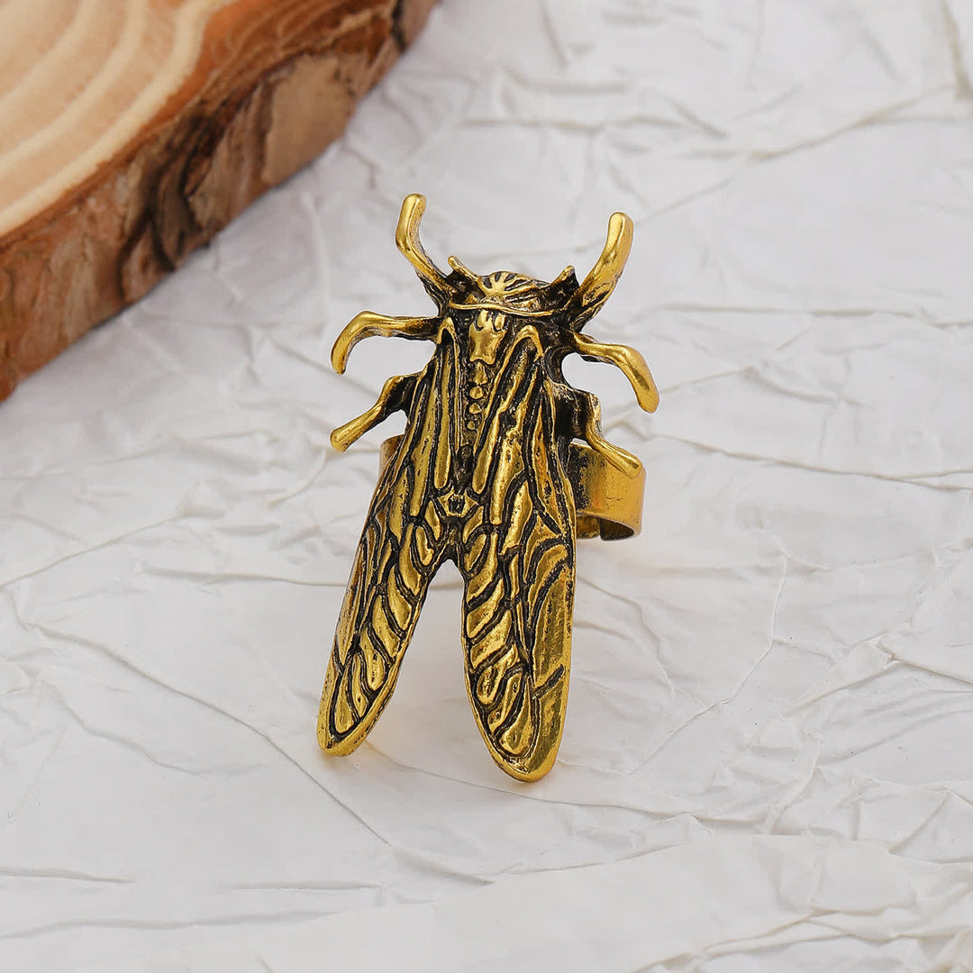 Scarab Beetle & Cicada Insect Opening Ring Collection - Scarab - Gold - image 12