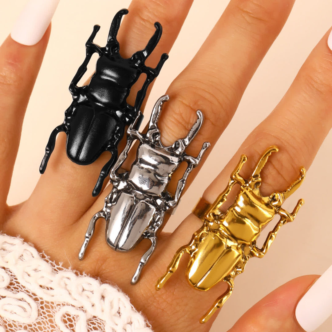 Scarab Beetle & Cicada Insect Opening Ring Collection - image 0