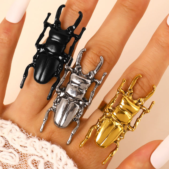 Scarab Beetle & Cicada Insect Opening Ring Collection - image 0