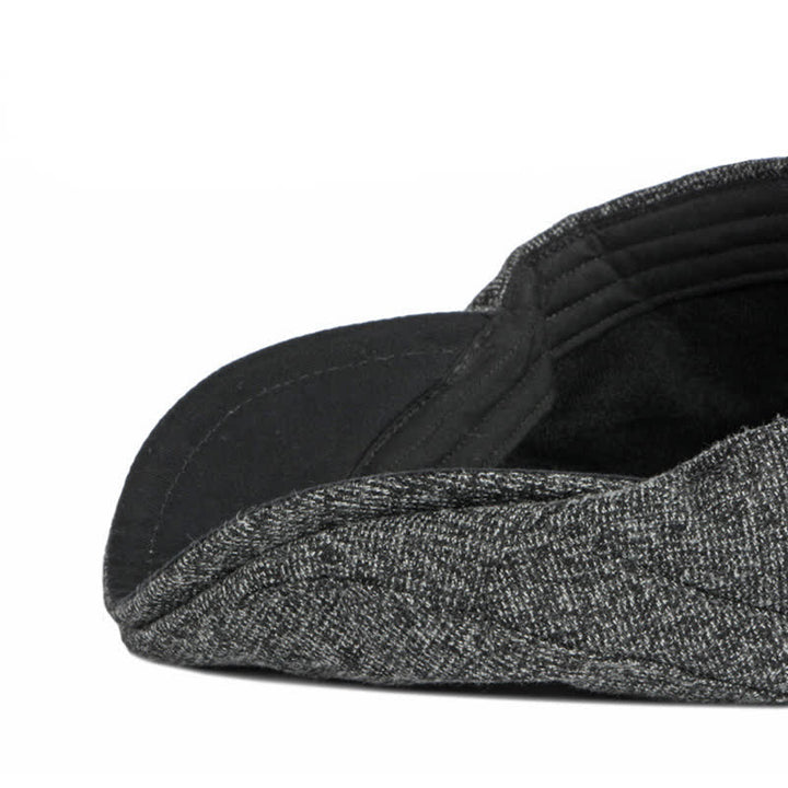Heritage British Style Tweed Texture Flat Top Beret Hat - image 8