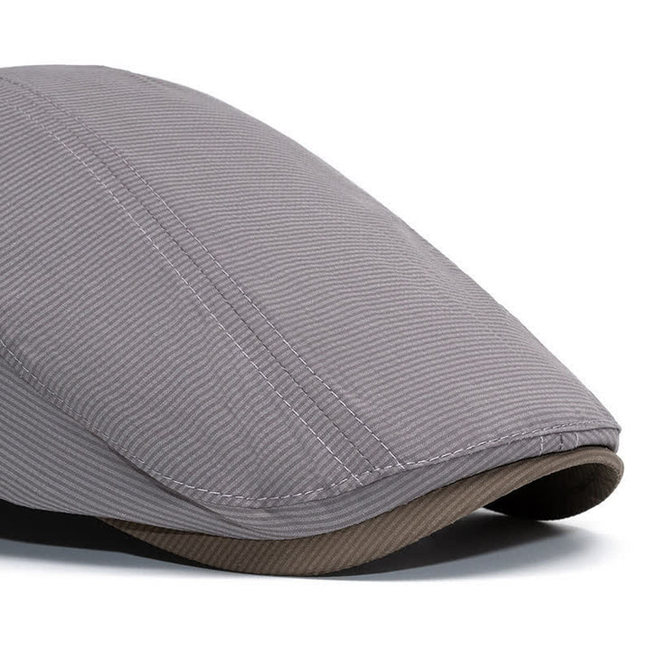 Urban Driving Cap Pinstripe Flat Beret With Adjustable Strap - image 6