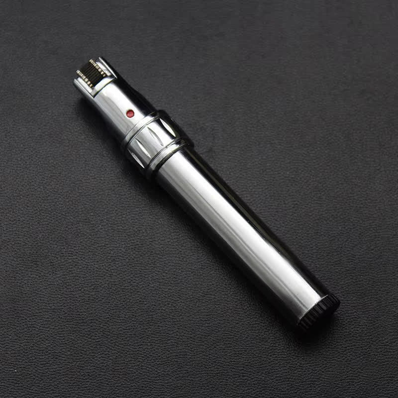 EDC Pen-Shaped Windproof Jet Flame Butane Lighter - Bright Chrome - image 6