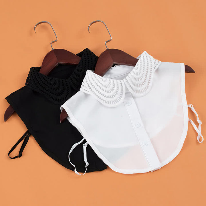 Women's Elegant Hollow Crochet Lace Detachable Round Fake Collar - image 7