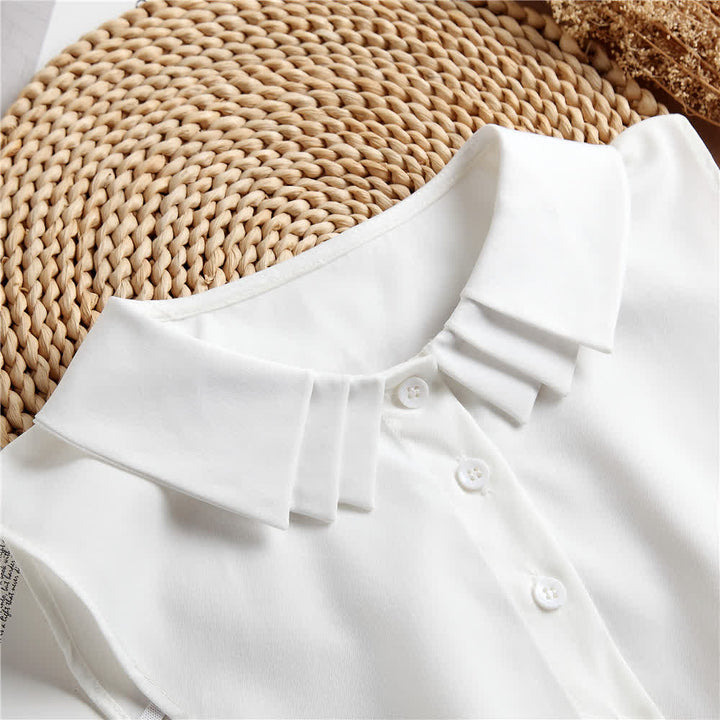 Effortless Multi-Layered Pleated Fake Collar - image 3