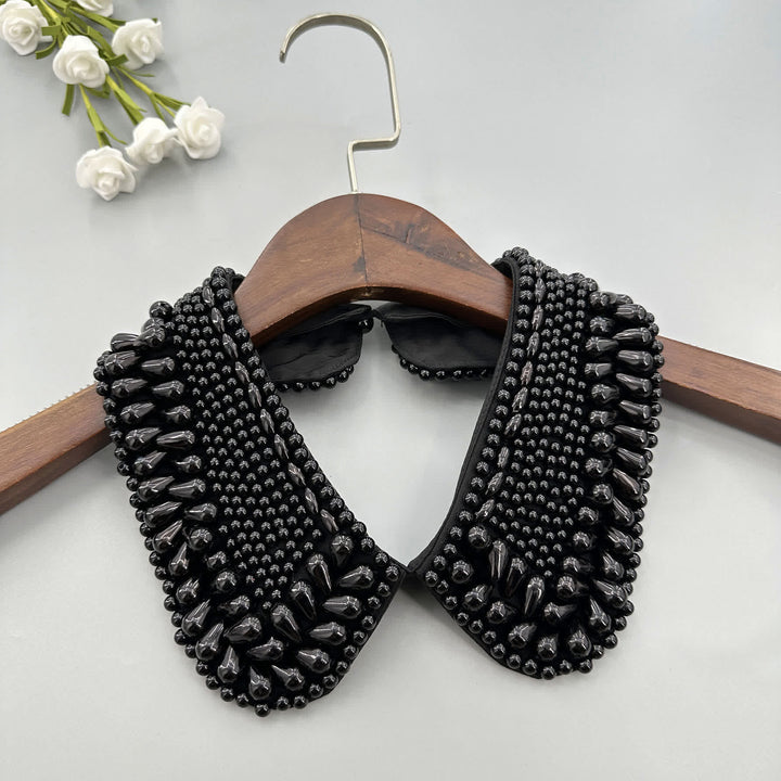 Women's Glossy Beaded Detachable Fake Collar - image 2