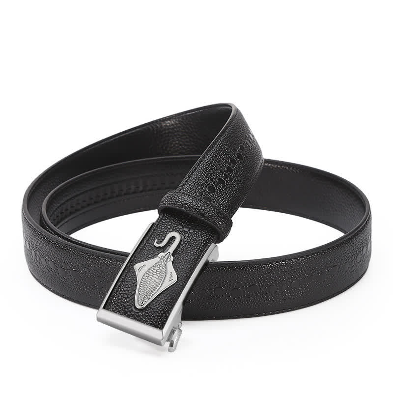 Men's Pearl Crocodile Pattern Leather Ratchet Belt - image 7