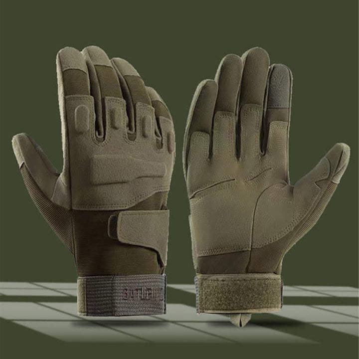 Indestructible Thicken Anti-Skid Hard Knuckle Tactical Gloves - Army Green - XL - image 2