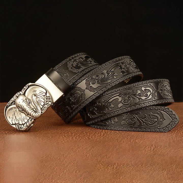 Men's Big-Eared Elephant Leather Belt - image 17