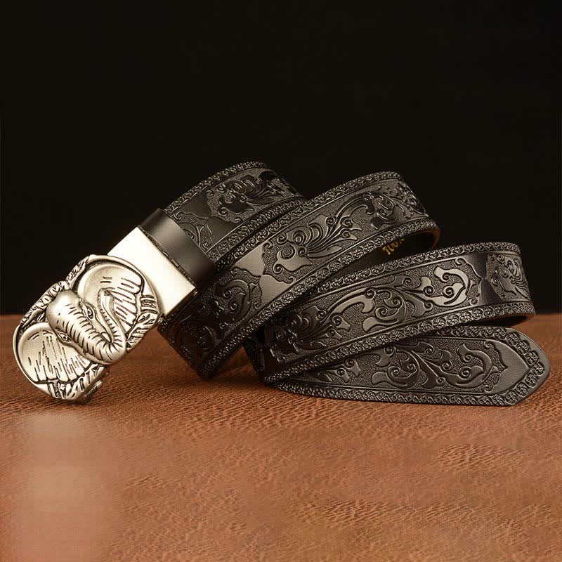 Men's Big-Eared Elephant Leather Belt - image 17