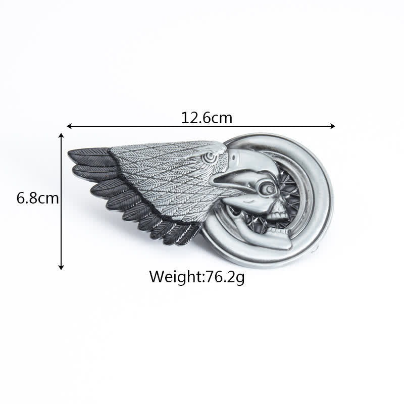 Men's Gothic Eagle Skull Leather Belt - image 4