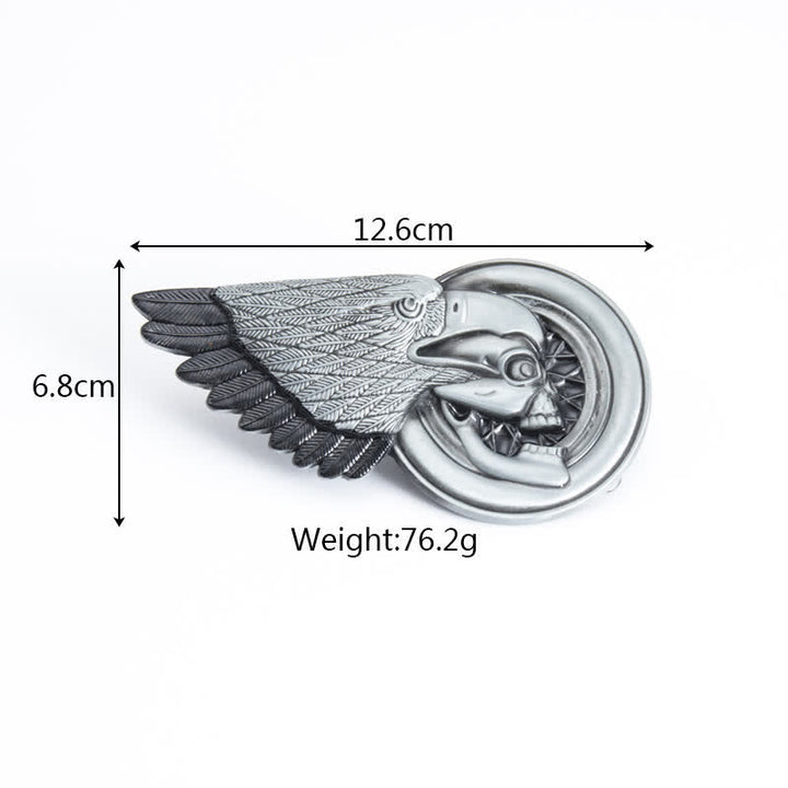 Men's Gothic Eagle Skull Leather Belt - image 4