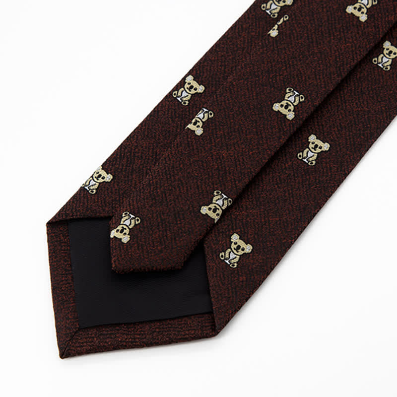 Men's Dark Coffee Lovely Yellow Koala Necktie - image 3