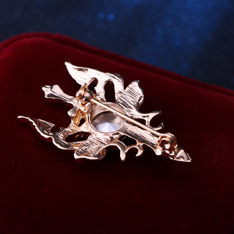 Men's Retro Gem Dragon Sword Brooch - image 4
