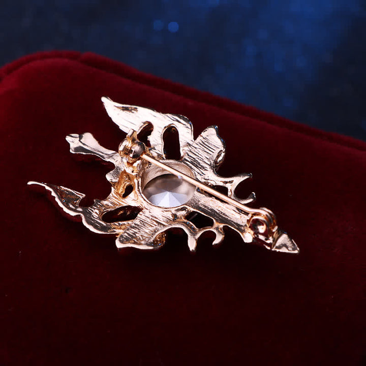 Men's Retro Gem Dragon Sword Brooch - image 4