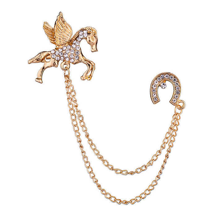 Men's Vintage Pegasus Tassel Brooch - image 4