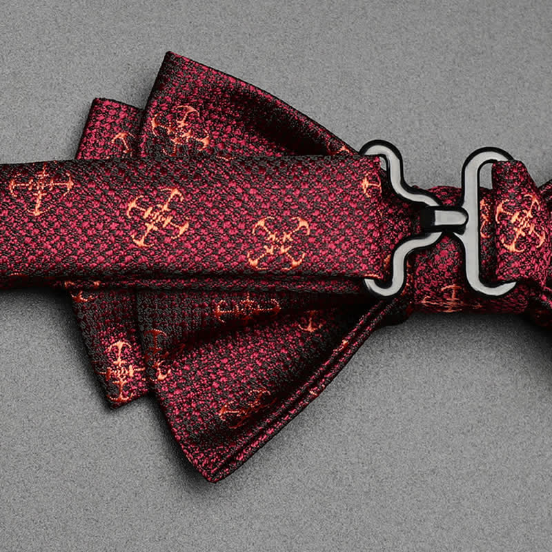 Men's Casual Burgundy Voyager Rudder Bow Tie - image 4