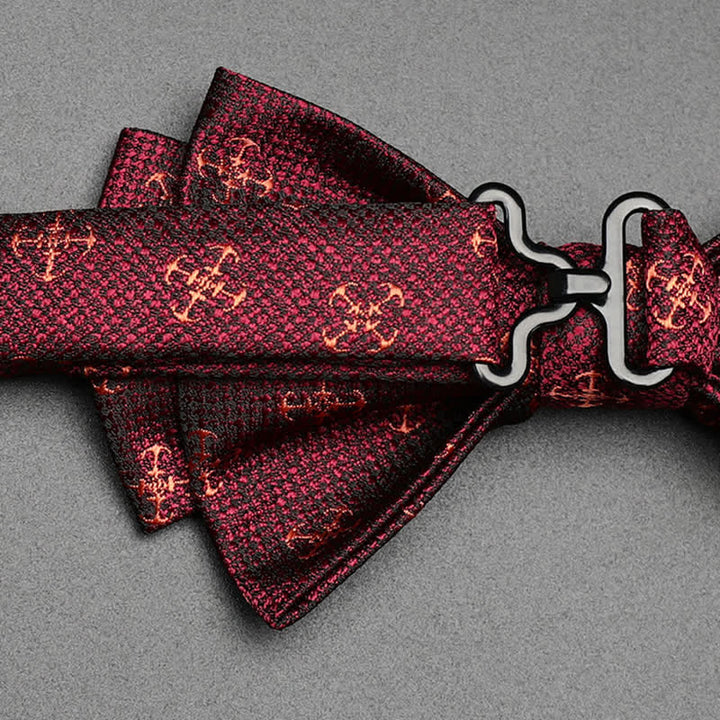 Men's Casual Burgundy Voyager Rudder Bow Tie - image 4