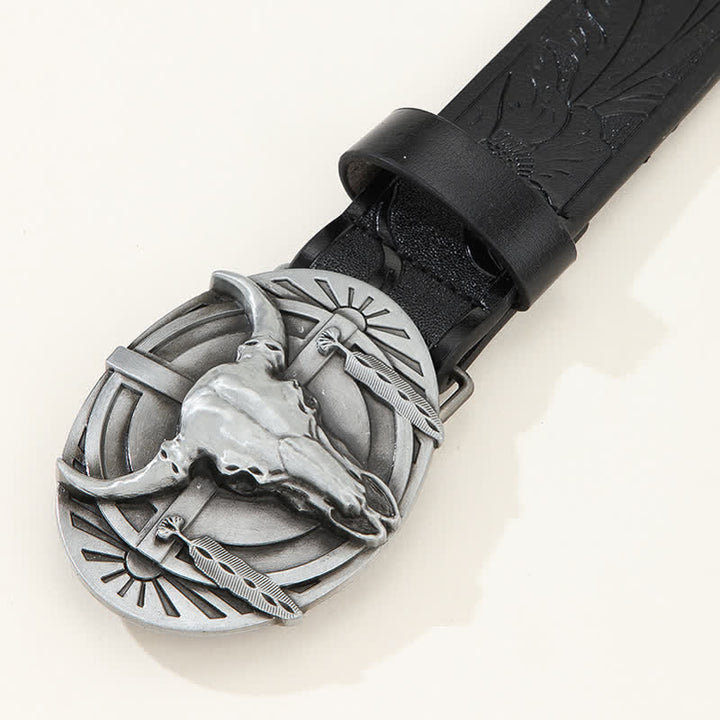 Men's Engraved Mad Bull Leather Belt - image 13
