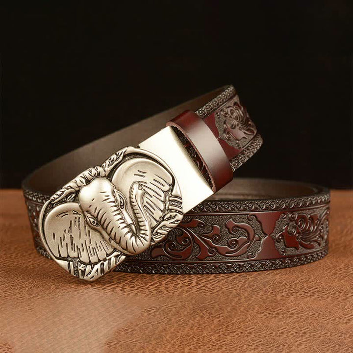 Men's Big-Eared Elephant Leather Belt - image 13