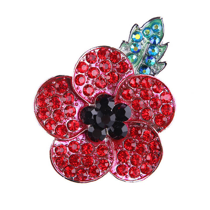 Women's Splendid Red Poppy Brooch - Red - image 0