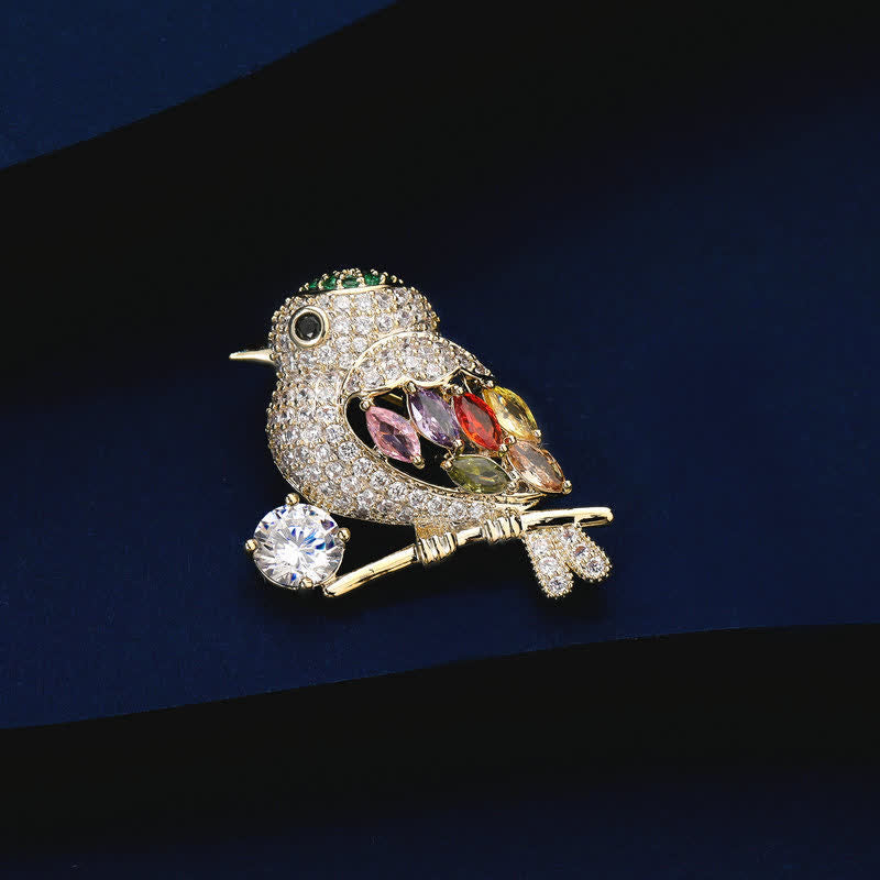 Women's Magpie Branch Zircon Brooch - image 3