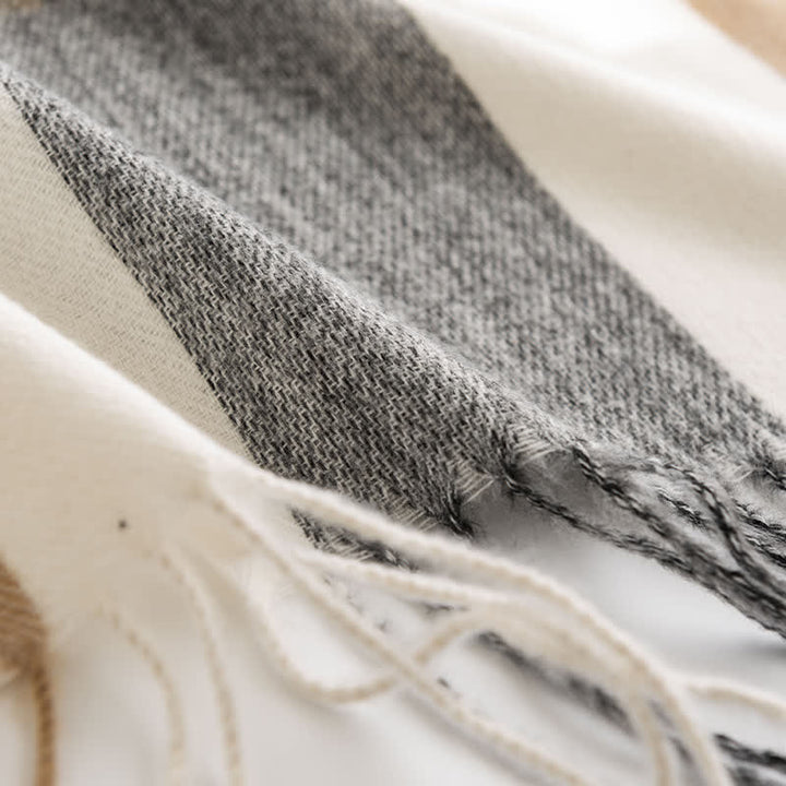 Women's Classy Plaid Imitation Cashmere Scarf - image 10