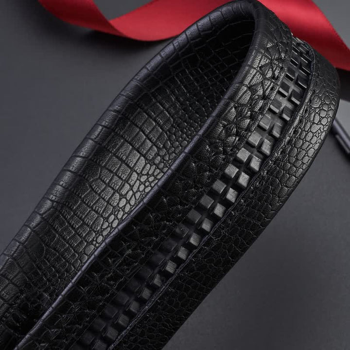 Men's Snake Pattern Leopard Head Buckle Leather Belt - image 5
