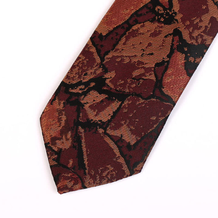 Men's Coffee Abstract Graphic Necktie - image 2
