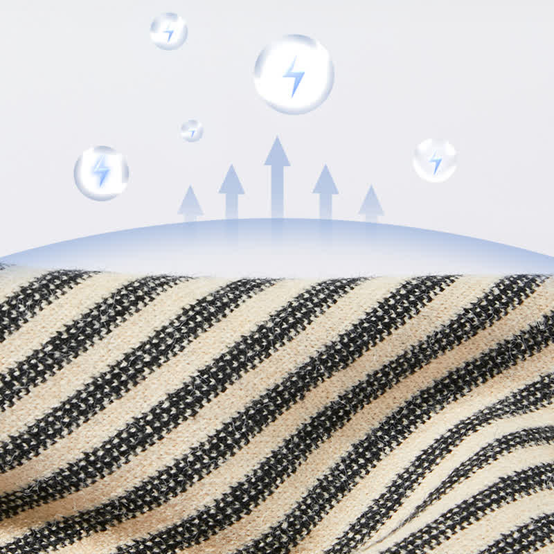 Men's Color Contrast Striped Pure Wool Scarf - image 5