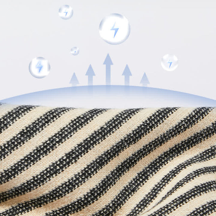 Men's Color Contrast Striped Pure Wool Scarf - image 5
