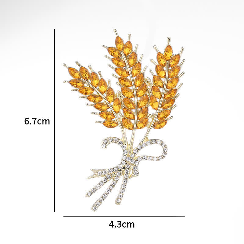 Women's Shiny Wheat Bowknot Brooch - image 4