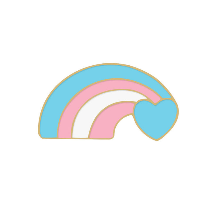6Pcs Pride Day Pink & Blue Rainbow Flag Brooch - image 9