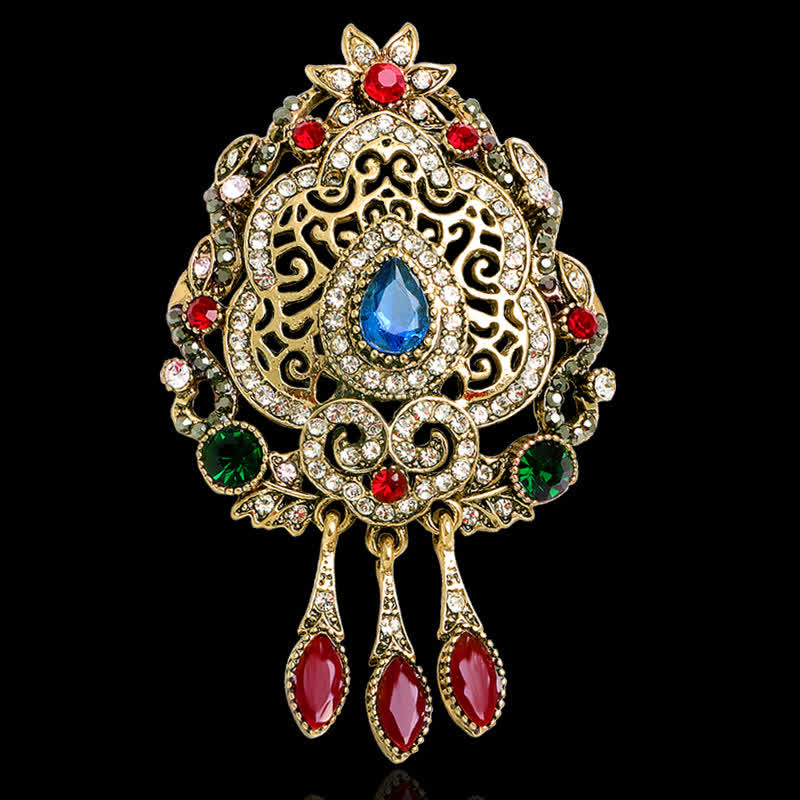 Women's Exotic Bohemian Waterdrop Brooch - image 2