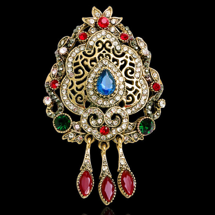 Women's Exotic Bohemian Waterdrop Brooch - image 2