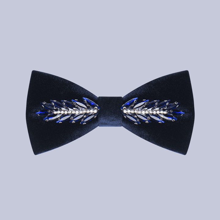 Men's Witty Crystal Velvet Bow Tie - image 9