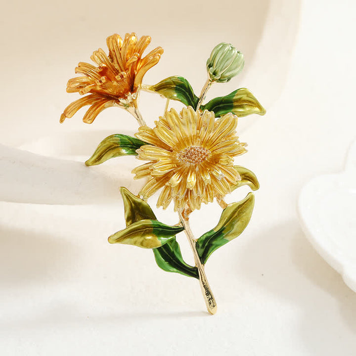 Women's Creative Floral Daisy Brooch - Yellow - image 6