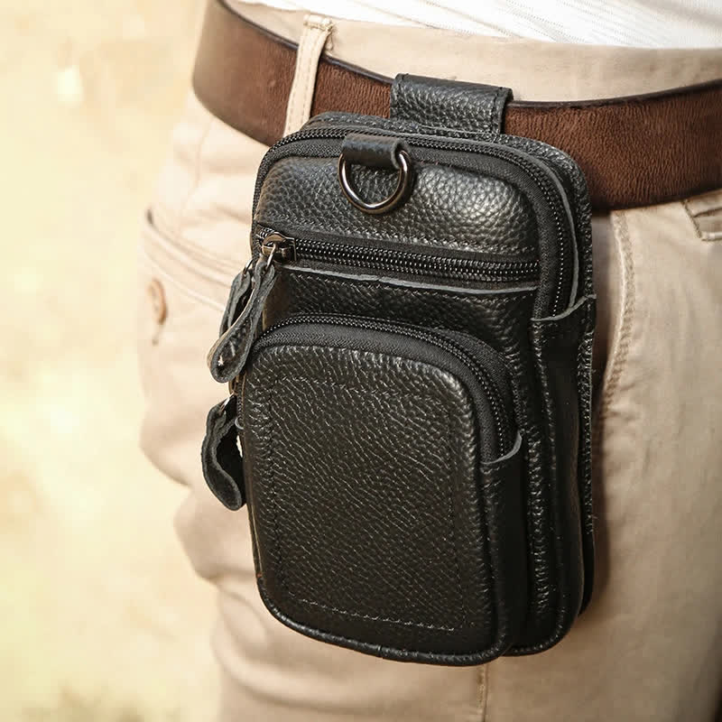 Leisure Sports Large Capicity Business Belt Bag - Black - image 11