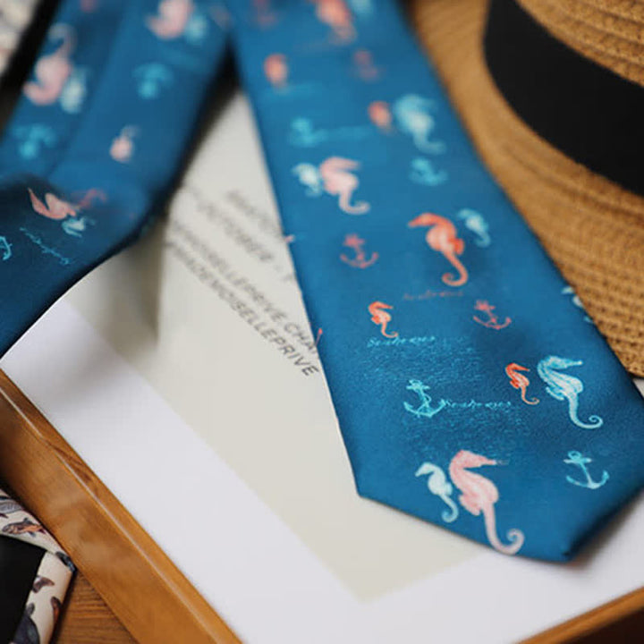 Men's Colourful Prehistoric Creatures Necktie - image 5