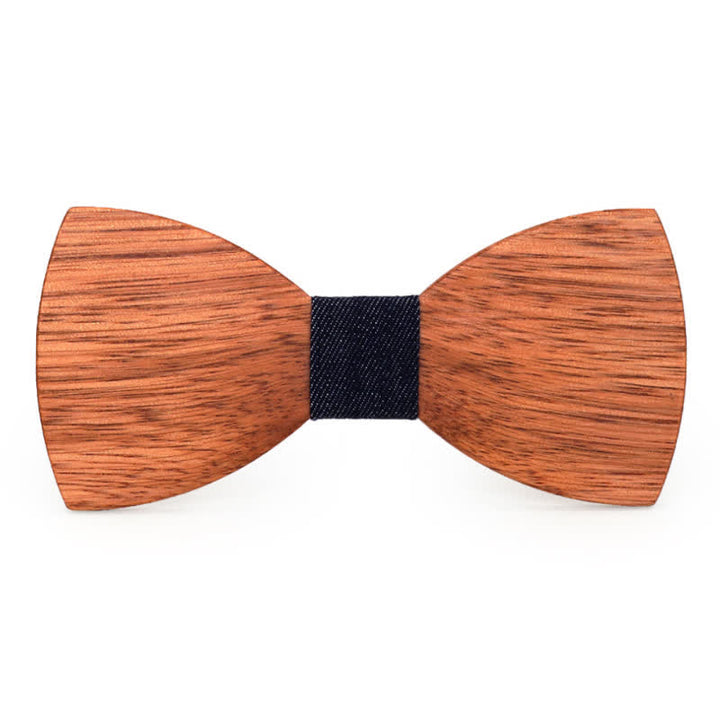 Men's Vintage Begonia Wooden Bow Tie - image 4
