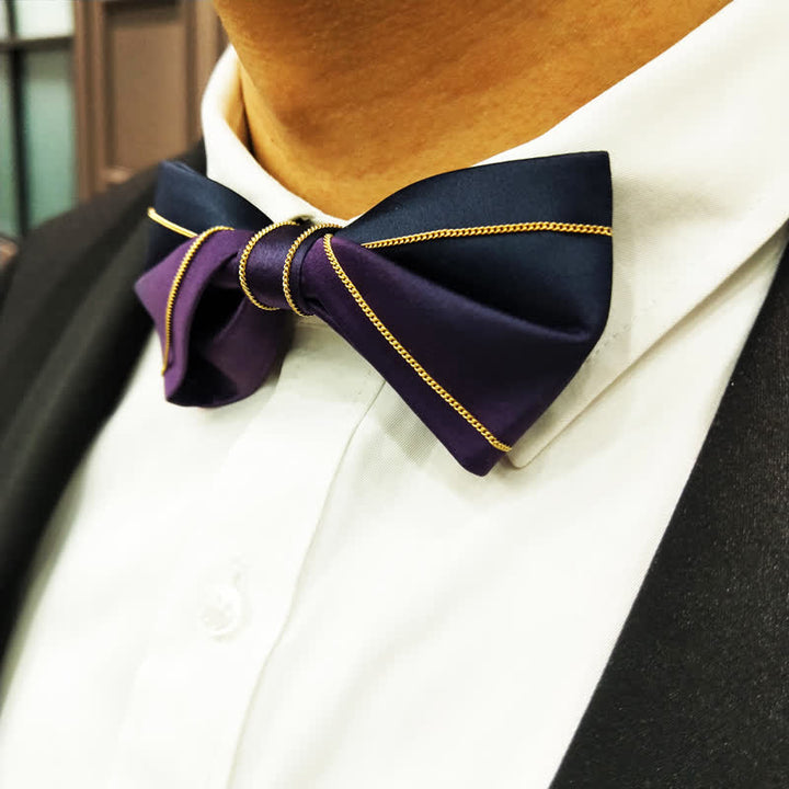 Men's Graudated Pocket Square Twist Bow Tie - image 2