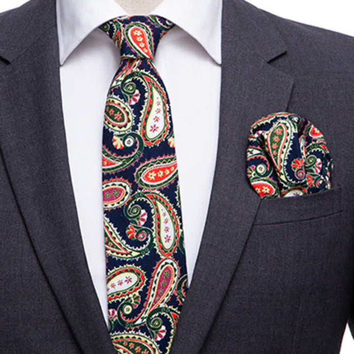 2Pcs Men's Exotic Paisley Necktie Set - image 7