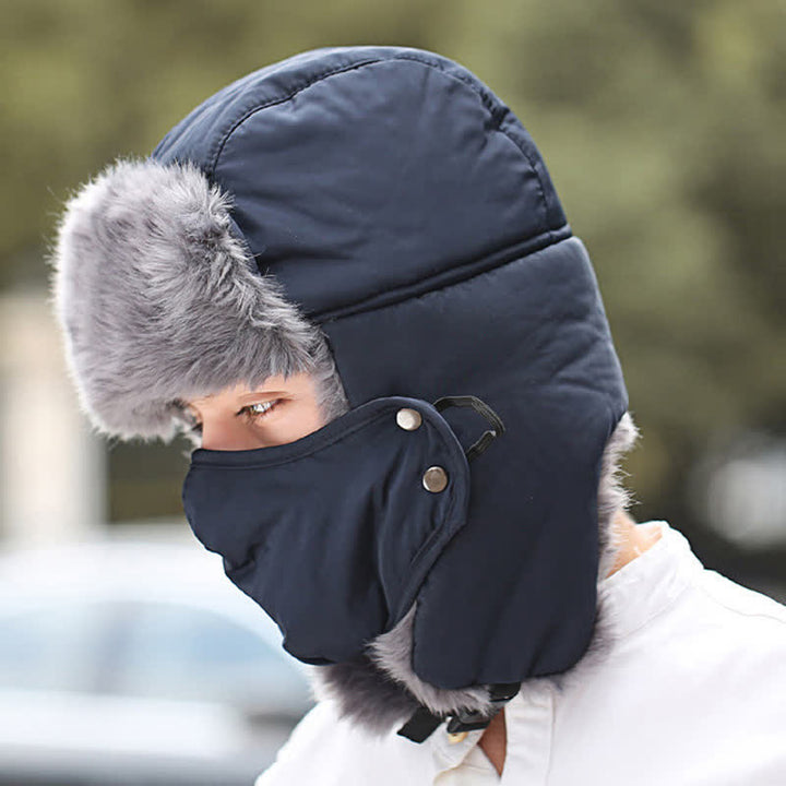 2Pcs Mountain Climbing Face Mask Trapper Hat Set - image 0