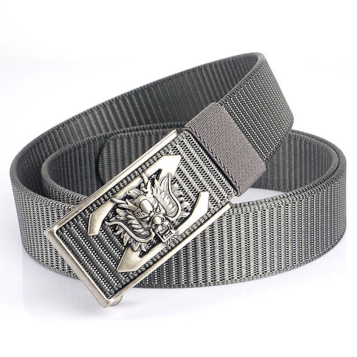 Men's Z Letter Mighty Dragon Nylon Belt - Gray / Silver - 48" - image 18