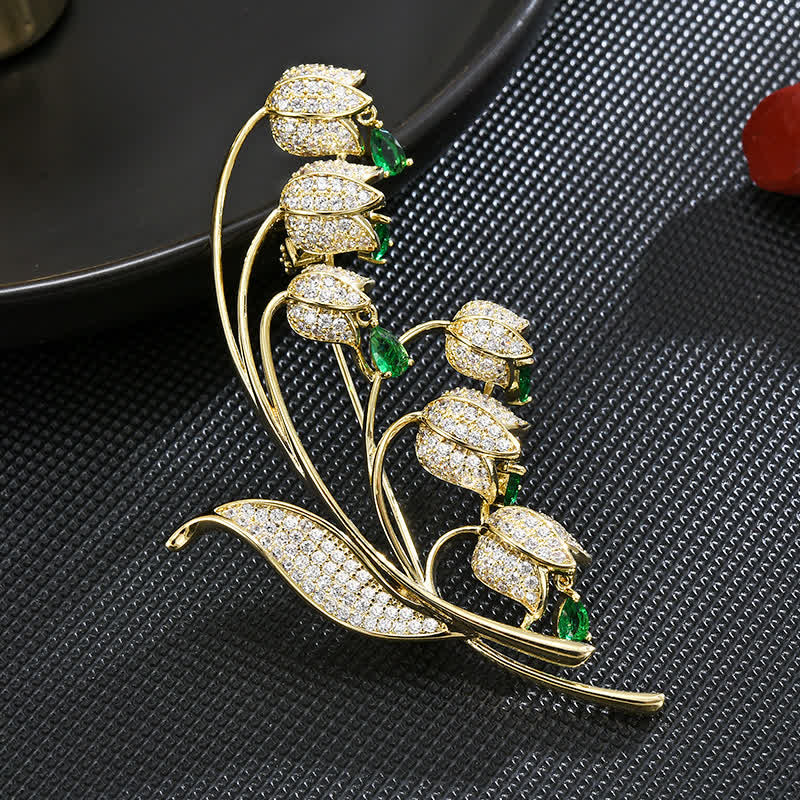 Women's Lily Of The Valley Brooch - image 1