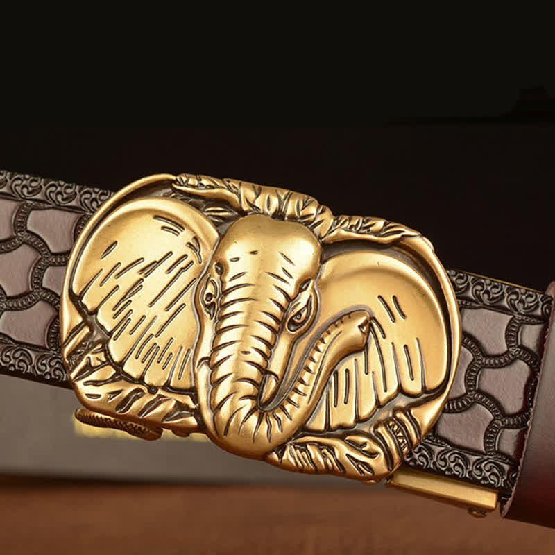 Men's Big-Eared Elephant Leather Belt - image 3