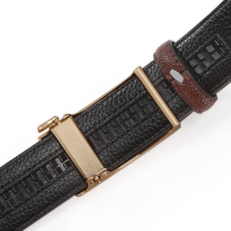 Men's Pearl Crocodile Pattern Leather Ratchet Belt - image 5